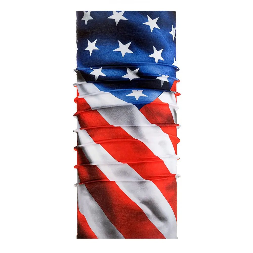 Bandeira americana do país do oem preço barato ao ar livre multiuso bandeira nacional lenço tubular <span class=keywords><strong>bandana</strong></span> microfibra