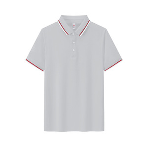 Custom Made Short Sleeve <b>Polo</b> Shirt Solid Color Cotton Contrast Trim Daily Wear Promotional Uniforms GJ18-1306 - Product Image 3