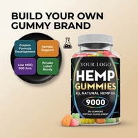 Gummies à l'huile de chanvre OEM ODM sous marque privée, pot de 90 unités, formule et saveur personnalisées