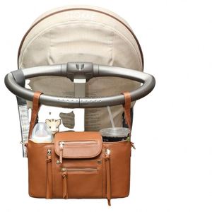 Sac de rangement pour couches de bébé, fabriqué en usine BSCI, avec sangles réglables, logo personnalisé, luxe, portable, en nylon PU, universel, pour maman, organisateur de poussette - Product Image 6