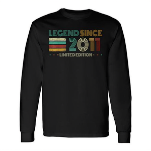 Legend Since 2011 T-shirt à manches longues édition limitée, cadeau pour le 14e anniversaire - Product Image 2
