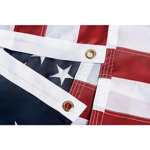 Рекламный высококачественный синий белый красный яркий цвет 100% полиэстер 210D вышивка Оксфорд нейлон американский флаг США для США - Product Image 3