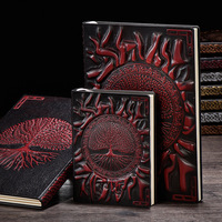 Carnet en cuir style bibliothèque vintage américain, motif Arbre de Vie en relief 3D, format A5, pour journal intime spirituel, carnet de voyage, idée cadeau