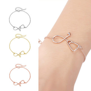 Pulsera de cardiograma latido del corazón estetoscopio pulseras brazaletes de mujer Regalos especiales pulseras de estetófono para enfermera DoctorJewelry - Product Image 1
