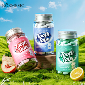 KORMESIC Private Label 28.5g/30pcs Lemon Peach Mint Probiotic Solid <b>Toothpaste</b> Granules Organic Fresh Breath Whitening Rich Foam - Product Image 1