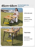 Glamping Outdoor Esstisch Klappbar Aluminiumlegierung Eiförmig Faltbar Tragbar Höhenverstellbar 4-Sitzer Camping Tisch Stuhl