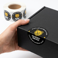 Autocollants ronds personnalisés sur mesure en papier vinyle adhésif imperméable, impression de logo, rouleau d'autocollants