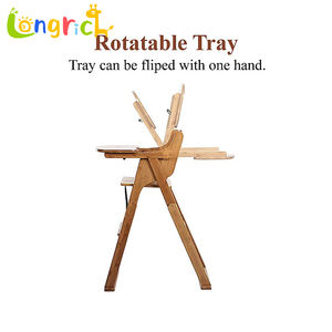 كرسي طعام خشبي للأطفال قابل للطي من الخيزران، آمن للاستخدام في غرفة النوم، من مصنّع بخبرة تزيد عن 20 عامًا - Product Image 4