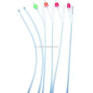 Wholesale price disposable transparent medical grade silicone 2 way foley catheter for hospital