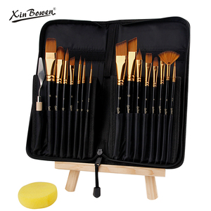 Pinceaux d'artiste Xin Bowen en gros, lot de 17 pièces, pinceaux de <span class=keywords><strong>peinture</strong></span> professionnels avec sac en toile pour la <span class=keywords><strong>peinture</strong></span> artistique - Product Image 1