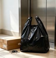 Sacs en HDPE personnalisés avec logo, à soufflets latéraux, thermosoudables, jetables, pour le shopping, la vente au détail et l'emballage cadeau