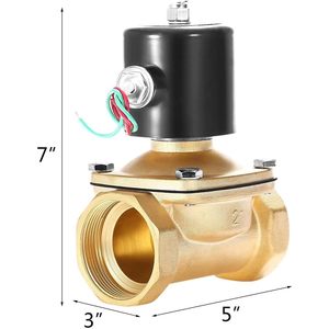 Válvula Solenoide de Latón BACOENG de 2 Pulgadas NPT AC110V Normalmente Cerrada para Control de Agua, Solenoide de Uso General - Product Image 2