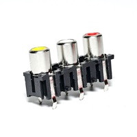 Connecteurs jack RCA prise audio, 5 pièces, 3 broches, fiche femelle pour montage pcb