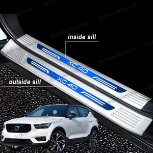 Protector de Umbral de Puerta de Coche, Protector de Maletero para <span class=keywords><strong>Volvo</strong></span> <span class=keywords><strong>Xc40</strong></span> 2019 2020 2021 <span class=keywords><strong>2022</strong></span>, Accesorios de Acero Inoxidable para Automóviles - Product Image 5