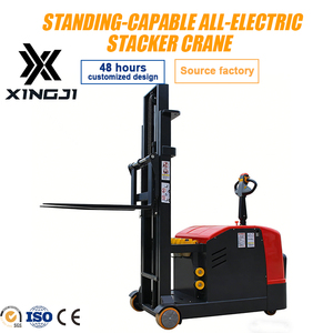 Apilador Eléctrico Pequeño Tipo Caminante para Semipallets, Carretilla Elevadora Eléctrica de 2 Toneladas Personalizada con Función de Apilado Automático - Product Image 1