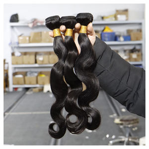 Compre Extensiones de Cabello Humano Remy Virgen de Origen Estadounidense de 18 y 20 Pulgadas con Cutícula Alineada y Estilo de Tejido de Doble Trama - Product Image 1