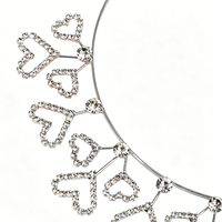 Serre-tête ludique en forme de cœur avec strass multicolores pour femmes et filles – Accessoire capillaire pour la Saint-Valentin, les fêtes, les mariages et les anniversaires