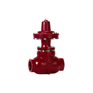 Vanne d'angle EMV 325 FMT PBT PO-D, vannes de décharge de liquide pneumatiques à piston équilibré, raccord RF 150, vannes pneumatiques - Product Image 1