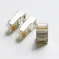 Connecteur RJ11 Cat6 neuf, répartiteur Cat5e, fiche modulaire mâle RJ45 8P8C blindée