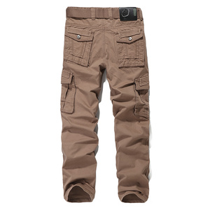 2026 BAWANGCHENG <span class=keywords><strong>Pantalon</strong></span> cargo décontracté pour homme, taille mi-haute, couleur café, 100% coton respirant, style jogger, grande taille, pour l'extérieur, <span class=keywords><strong>avec</strong></span> poches latérales - Product Image 5