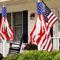 Vente en gros de nouveaux chaussettes de vent patriotiques personnalisées, drapeau américain suspendu pour l'extérieur, chaussette de vent USA pour la décoration