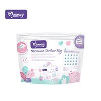 Kantong Sterilisasi Microwave Momeasy Bebas BPA, Dapat Digunakan Kembali untuk Botol Bayi, Dot, Pompa ASI, dan Dot Bayi, Kantong Sterilisasi Uap untuk Perjalanan