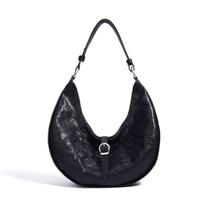 Bolso de Cuero Genuino en Forma de Media Luna para Mujer, Bolso de Hombro Tipo Hobo de Gran Capacidad, Bolso de Mano Vintage, Elegante Bolso de Media Luna para Llevar Bajo el Brazo - Product Image 6