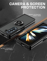 Coques de téléphone translucides pour Samsung Galaxy Z Fold 8 5G Fold 7 Fold 6 Flip 8 Flip 7 avec support anneau et béquille, antichoc