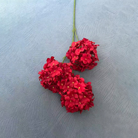 Bunga Hydrangea Artificial 3 Kepala Kelopak Besar Berkualitas Tinggi, Sentuhan Realistis, untuk Dekorasi Rumah dan Pernikahan