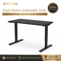 Bureau debout professionnel à double moteur de qualité commerciale, capacité de charge de 80 kg - Table de bureau réglable en hauteur certifiée CE