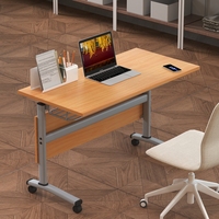 Bureau d'étude extensible moderne en bois combiné, table de négociation mobile, table de réunion de bureau