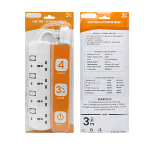 Carte de câble d'extension de prise multi-prises de <span class=keywords><strong>Tanzanie</strong></span> UK 10A 230V - Product Image 6