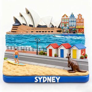 Imán de Resina para Refrigerador con Diseño de Paisaje Rural, Hecho a Mano, Regalo de Viaje - Product Image 4