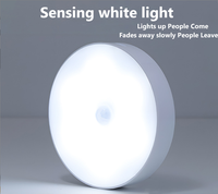 Lampe de nuit LED sans fil à chargement USB, autocollante, en ABS, avec détecteur de mouvement, design moderne, étanche, pour la maison, le couloir, la garde-robe