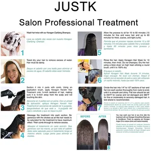 Justk High Quality Salon Professional Brazilian Keratin Smoothing Treatment Nanoplastia Hair Straightening Treatment