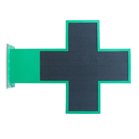 Enseigne LED KS d'Extérieur Pleine Couleur pour Pharmacie, Installation Fixe, Affichage de Message et Croix
