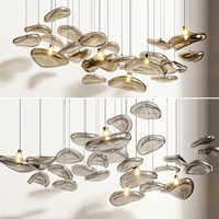 Lustre en verre personnalisé sur mesure, forme artistique, pour villa de luxe, table à manger, salon, chambre, restaurant, ambiance