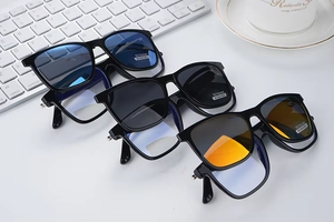 Gafas Inteligentes con Lentes Magnéticas Desmontables, Traducción por IA, Protección UV Polarizada y Anti-luz Azul, <span class=keywords><strong>Llamadas</strong></span> BT y Música - Product Image 2