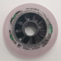 Roues de patins à roulettes de course à double couche en PU à rebond élevé