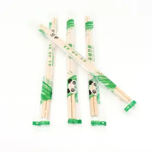 Fabricante biodegradável pauzinhos descartáveis venda opp envolto bambu pauzinhos