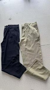 Stile personalizzato o Logo <span class=keywords><strong>pantaloni</strong></span> <span class=keywords><strong>di</strong></span> <span class=keywords><strong>lino</strong></span> da uomo doppio plissettato borsa anteriore a cilindro dritto traspirante ampia cerniera Fly solido Casual - Product Image 6
