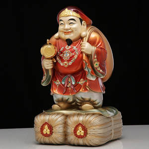 MSA中国卸売マハカラ富の神装飾品小型真鍮風水仏像家の装飾販売中 - Product Image 2
