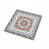 Dalles de moquette en nylon 66 de qualité commerciale 1m x 1m, motif Mandala Islamique complexe, pour Mosquées Royales, Bibliothèques et Salons
