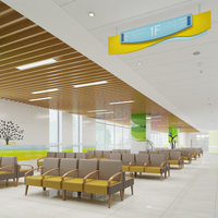 Banc de salle d'attente moderne en métal pour aéroport, salon VIP, terminal, banque, hôtel, zone de réception, avec structure en poutre, 2, 3, 4, 5 places