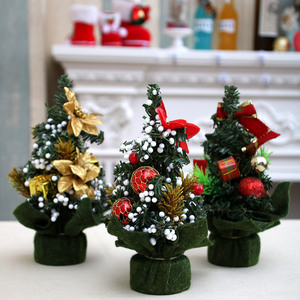 Mini Christmas <b>tree</b> decorations, Christmas ornaments, exquisite decorative little <b>trees</b> with ornaments for display. - Product Image 3