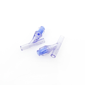 Connecteur médical jetable Luer Lock sans aiguille, adaptateur de raccordement d'<span class=keywords><strong>infusion</strong></span> intégré scellé, certifié CE Classe II, bleu - Product Image 3