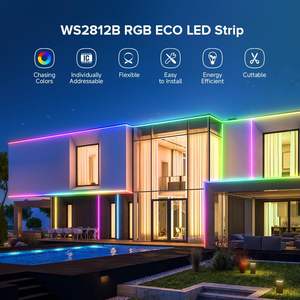 Tira de LED de Cobre Individual Auténtica al por Mayor con Efecto de Persecución de Luz, 60 LED/m, 5m (16.5ft), IP20, DC5V, USB, RGB Flexible - Product Image 2