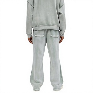 Pantalones Deportivos Anchos para Hombre, Cintura Elástica, Algodón, Casuales, Otoño, Gris - Product Image 2