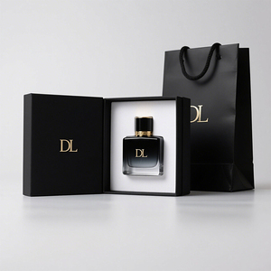 Flacon de parfum en verre transparent personnalisable de 50ml Flacon de parfum vide carré de 100ml avec boîte d'emballage - Product Image 3