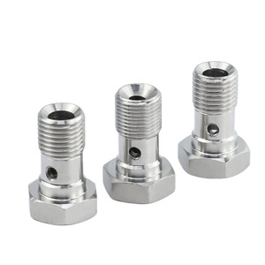 Cnc Lathe Machined 304 Stainless Steel Precision Parts M50x50 With Hex Base For Custom Applications - Product Image 1